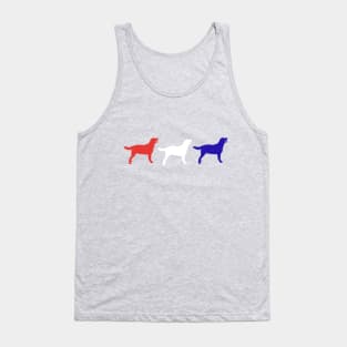 Red, White & Blue Happy Lab Design Tank Top